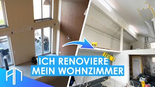 Ich RENOVIERE mein Wohnzimmer Teil 1  Tipps und Tricks  Der Wandprofi [upl. by Gearhart]