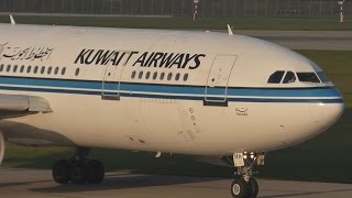 FullHD AMAZING Sound Kuwait Airbus A300600R takeoff at GenevaGVALSGG [upl. by Akinihs217]