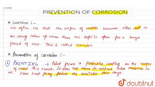 PREVENTION OF CORROSION [upl. by Ovatsug]