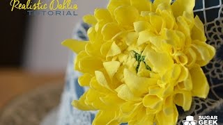 How to make a gumpaste dahlia flower [upl. by Kaiser]