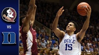 Florida State vs Duke Mens Basketball Highlights 201617 [upl. by Lilias633]