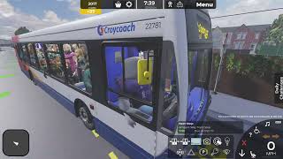 Croydon bus sim route route455 Beddington to south Croydon south end rush hour edition enviro300 [upl. by Inaflahk]