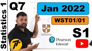 Jan 2022S1  WST0101  QNo7  Probability amp cumulative distribution  IAL Pearson Edexcel [upl. by Acinoda]