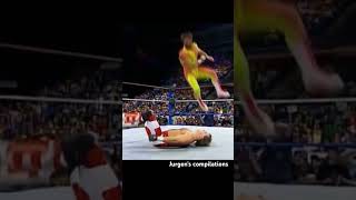 Macho Man Randy Savage Iconic flying elbow drop compilation 1985  1999 [upl. by Asiluj280]