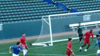 Chris Richardson Scoring at Goal  Celebrity Soccer Challenge [upl. by Arthur68]