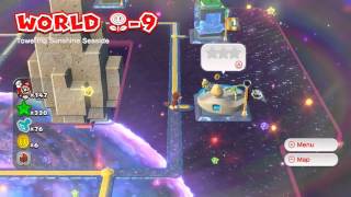 Super Mario 3D World  World Flower 100 Green Stars and Stamps [upl. by Anihc]