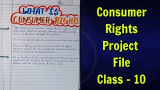 Consumer Rights Project File Class  10  Social Science Project  Consumer Rights  See and make [upl. by Olympia847]