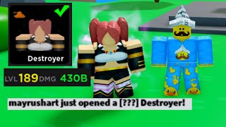 I Got New Best Secret Fighter Destroyer  Anime Fighters Simulator Roblox [upl. by Eniron956]