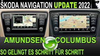 🔄 Navigation Update Tutorial Škoda Amundsen Columbus Kartenmaterial aktualisieren ► So geht es [upl. by Chu136]