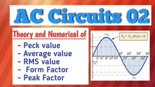 All about RMS and Average value Form Factor and Peak Factor [upl. by Colligan847]