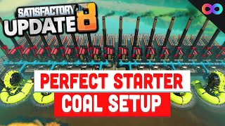 PERFECT Starter Coal Generator Setup in Satisfactory Update 8  UBG 4 [upl. by Fulcher]