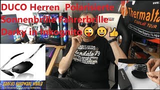 DUCO Herren Sportbrille Polarisierte Sonnenbrille Fahrerbrille Darky in Inkognito😜😀👍 [upl. by Diraf]