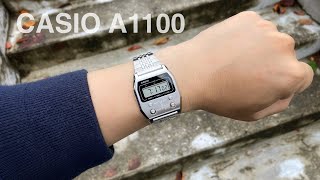 カシオ最高傑作！A1100D1JF！レトロフューチャーな70’sデジタルクロノグラフ！フロントボタンにステンレスケースの52QS14をカシオが堂々の高品質復刻！CASIO A1100D1JF [upl. by Talanta160]