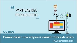 Partidas del presupuesto de una Obra [upl. by Blithe]