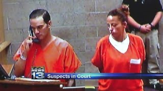 Pair linked to three homicides appear in Albuquerque courtroom [upl. by Nosnek]