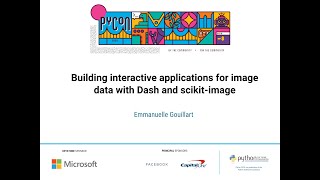 Talk Emmanuelle Gouillart  Building interactive applications for image data [upl. by Noryak]