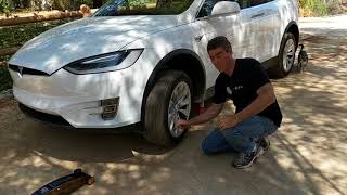 Changing 2 tires on a Tesla Model X [upl. by Slack]