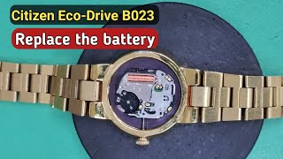 How to replace the battery Citizen EcoDrive B023 [upl. by Othilie]