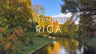 Relaxing Walk 4k HD in Riga Latvia October 2024 [upl. by Ahtikal]