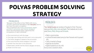 POLYAS PROBLEM SOLVING STRATEGY [upl. by Brody222]