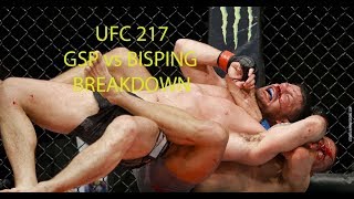 GSP vs BISPING UFC 217 BREAKDOWN  Invisible Breakdown [upl. by Elyr208]