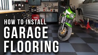 How to Install Ecotile Garage Flooring  Durable PVC Interlocking Tiles [upl. by Razid725]