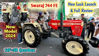 4wd Swaraj 744 FE new model 2024  Reverse PTO 499Hp amp all features review swaraj tractor [upl. by Nnyw]