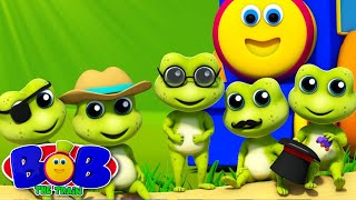 Five Little Speckled Frogs  Bob The Train  Kindergarten Videos  Nursery Rhymes For Children [upl. by Analaf303]