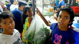 Feeding Poor Street Kids amp Double Amputee  Phnom Penh Cambodia [upl. by Demahom]