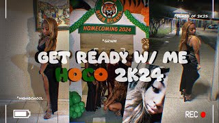 GRWM HOCO EDITION  CLASS OF 2025🫶🏽🥂🧡💚 first video [upl. by Kela]