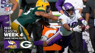 Minnesota Vikings vs Green Bay Packers Game Highlights  NFL 2024 Season Week 4 [upl. by Satterfield]