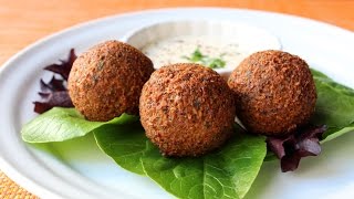 How to Make Falafel  Crispy Fried Garbanzo BeanChickpea Fritter Recipe [upl. by Naus]