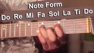 Do  Re  Mi  Fa  Sol  La  Ti  Do Note Form on Guitar [upl. by Otrebire]