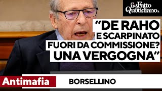 Borsellino quotScarpinato e De Raho fuori dalla commissione antimafia Una vergognaquot [upl. by Fernando]