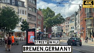 Exploring Bremen The City Centre Street Walk  4K [upl. by Yelsha517]