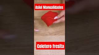 diy ideas originales coleteros motivo fresita niñas diy manualidadfacil shortvideo tutorial [upl. by Ilac]