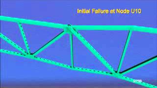 Animation of Minneapolis i35 bridge collapse initial failure [upl. by Alyehc]