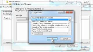 Using the TortoiseSVN logtemplatedelete property [upl. by Lorak]