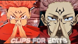 Sukuna Raw Clips For Editing Jujutsu Kaisen Season 1 And 2 [upl. by Chally]