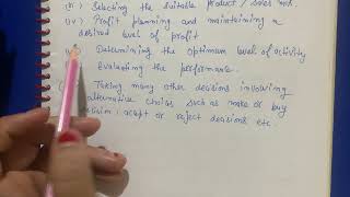 Objectives CVP analysis cost accounting bcom mcombba [upl. by Byler]