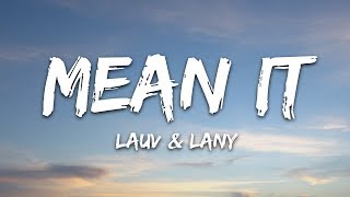 Lauv amp LANY  Mean It Lyrics [upl. by Thorrlow]