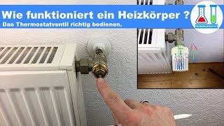 Wie funktioniert ein Heizungs Thermostat Wie muss ich den Heizkörper einstellen  bedienen [upl. by Arraik]