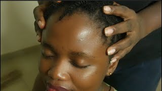 ASMR Scalp Scratching Brushing Oiling and Scalp Massage 💆🏾‍♀️ [upl. by Circosta884]