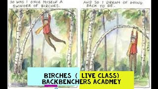 BIRCHES ISC CLASS 12 LIVE CLASS BACKBENCHERS ACADEMYMAYANK SIR [upl. by Canale643]