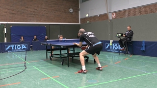 TTVL 11 Senioren Meister Manfred Nieswand vs Jakob Eberhardt  Tischtennis 28012017 [upl. by Aicilegna]