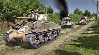 SHERMANS vs PANTHERS  Battle of Arracourt  Gates of Hell [upl. by Alehcim]