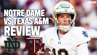 Notre Dame vs Texas AampM Review  PFF Grade Release Show [upl. by Hanala]