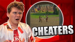 I FOUND CHEATERS IN FORTNITE BATTLE ROYALE [upl. by Rramo]