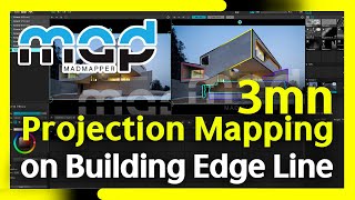 Madmapper 3mn Tutorial Projection Mapping On Building Edge Line [upl. by Junette]