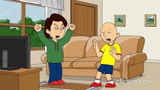 Caillou tries to skidoo Into a Green Car PictureGrounded but its reversed [upl. by Suchta926]